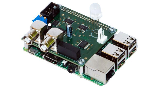 Interface board designed to connect Raspberry Pi to experiment.