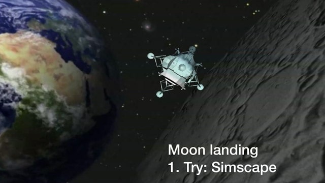 In this presentation, students use MATLAB and Simulink to simulate the moon landing as historically performed during the Apollo program. The challenge was to model the lunar module and to describe the moon and all flight conditions accurately.