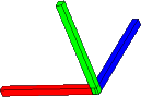 Thumbnail image of the AC3D file named 'ac3d_xyzisrgb.ac', showing a wireframe model of a geometric shape with colored RGB axes indicating ENU coordinate system.