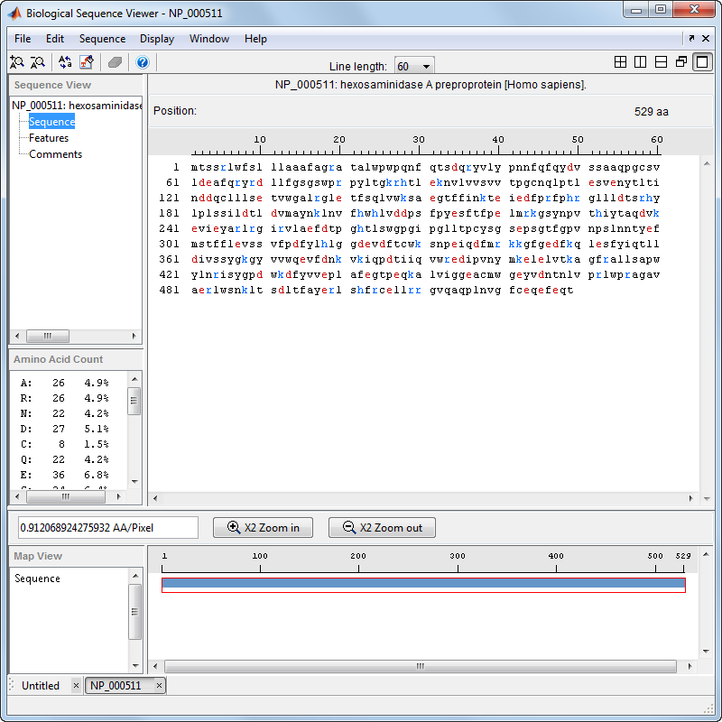 clc sequence viewer color code selected residue