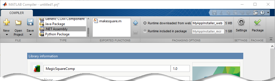 Generate .NET Assembly And Build .NET Application - MATLAB & Simulink ...