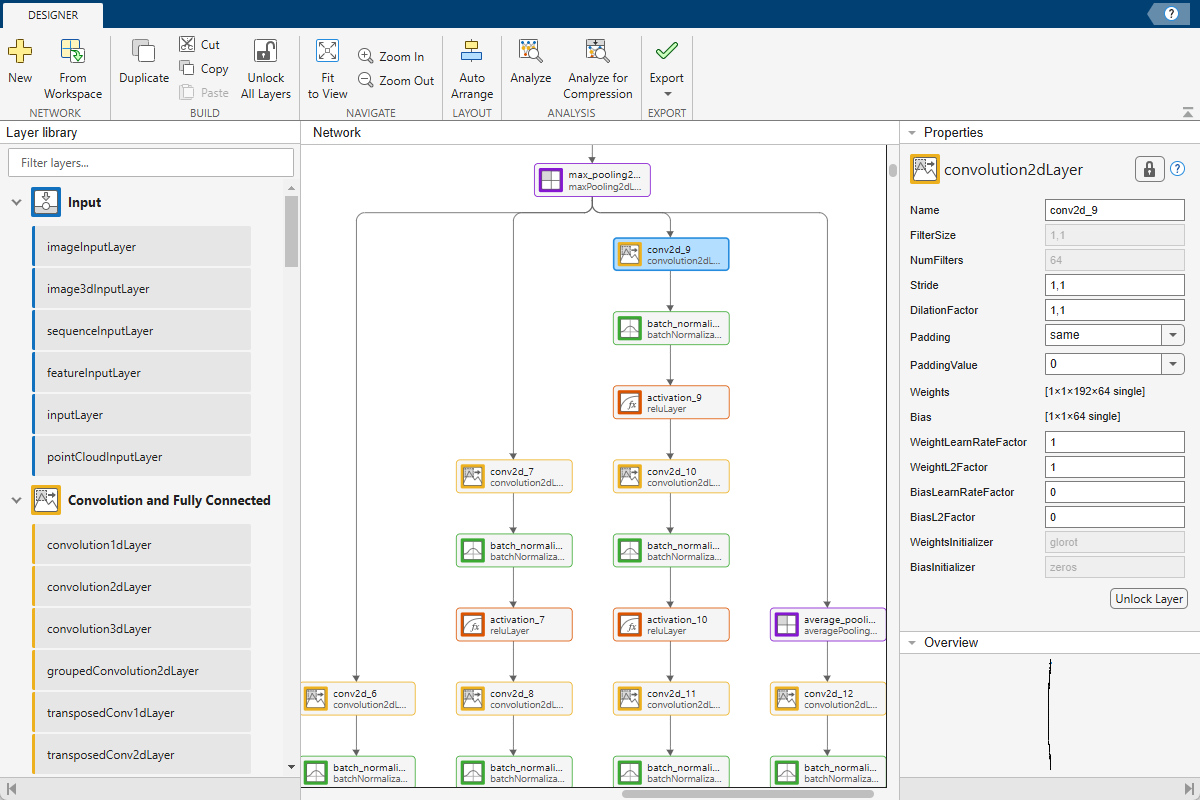 Deep Network Designer app