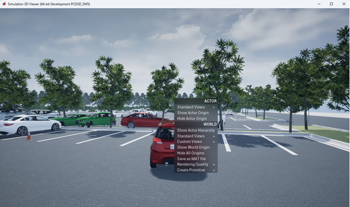 Actor with context menu.