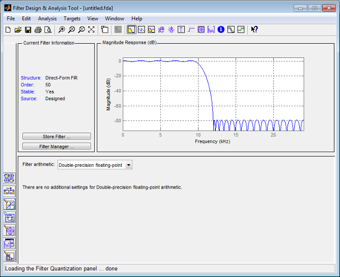 apply filter from filter designer matlab