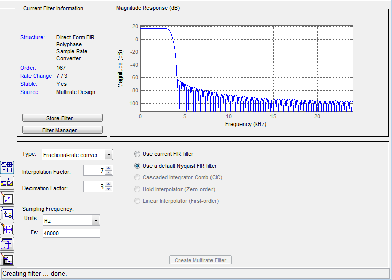 matlab filter designer integrator