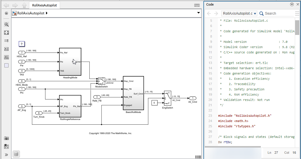 matlab embedded coder