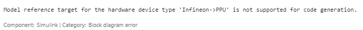Error Message for PPU model reference