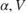 $\alpha,V$