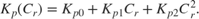 $$ K_p(C_r) = K_{p0} + K_{p1} C_r + K_{p2} C_r^2 . $$