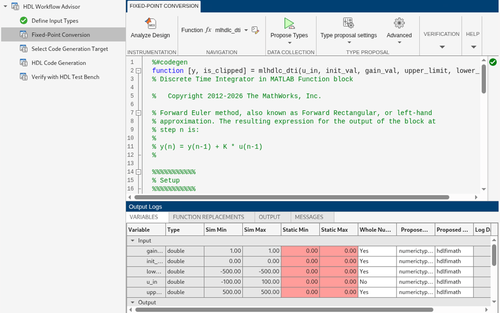 Fixed-Point Type Conversion Using Derived Ranges