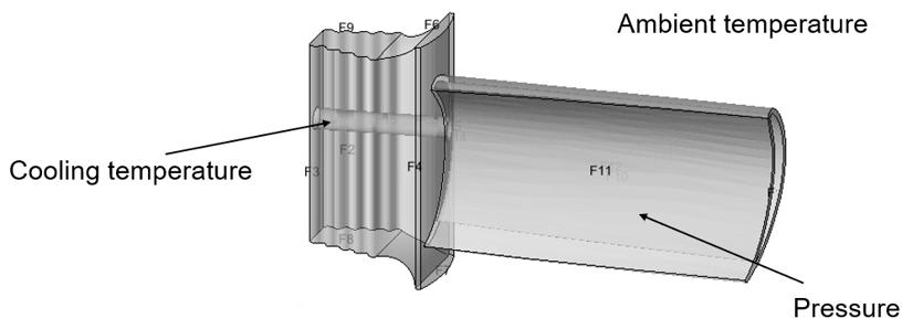 Turbine blade image.