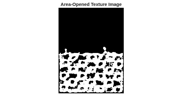 Figure contains an axes object. The hidden axes object with title Area-Opened Texture Image contains an object of type image.
