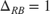 $\Delta_{RB} = 1$