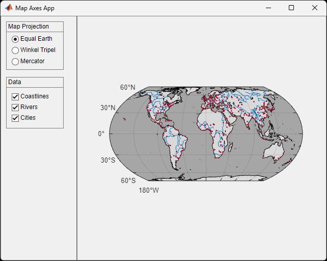 Create Map Axes in App - MATLAB & Simulink