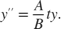 $$y'' = \frac{A}{B} t y.$$