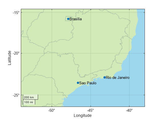 Set Or Query Geographic Tick Label Format Matlab Geotickformat Mathworks India