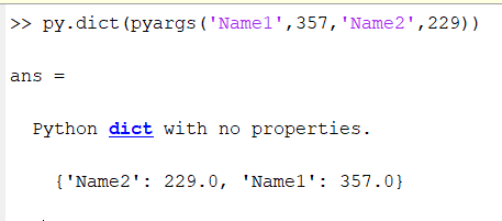 Use Python Dictionaries in MATLAB