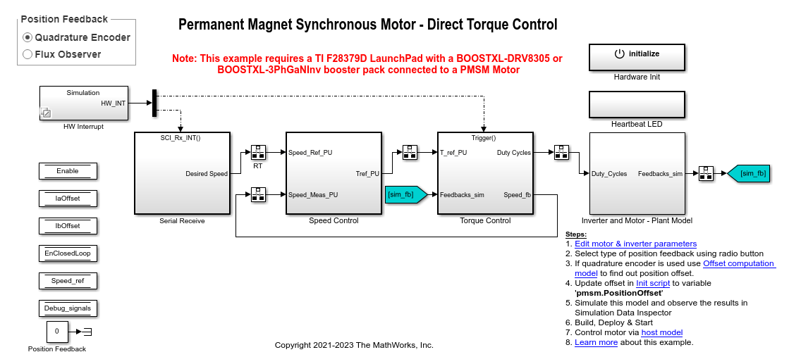 Four different duty cycles to control speed