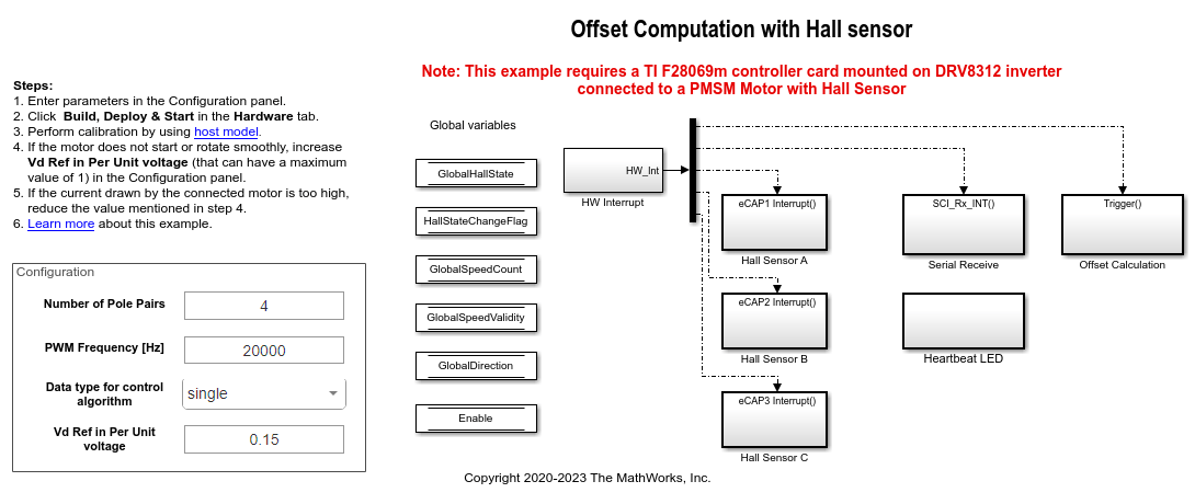 Hall Offset Calibration for PMSM