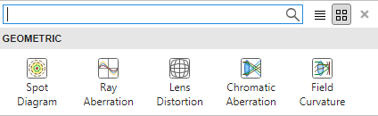 Analysis gallery in Optical System Designer app.
