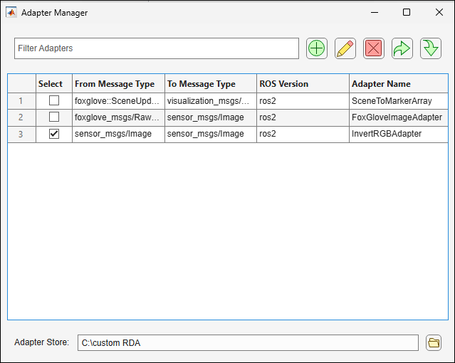 Adapter to display inverted image data for visual inspection without modifying the contents of the input ROS 2 bag file in ROS Data Analyzer.