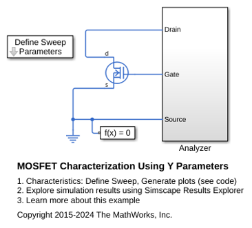 MOSFET Characterization Using Y Parameters
