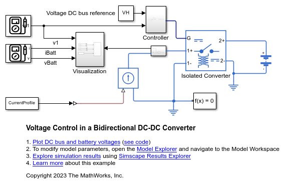 Voltage Control in a Bidirectional DC-DC Converter