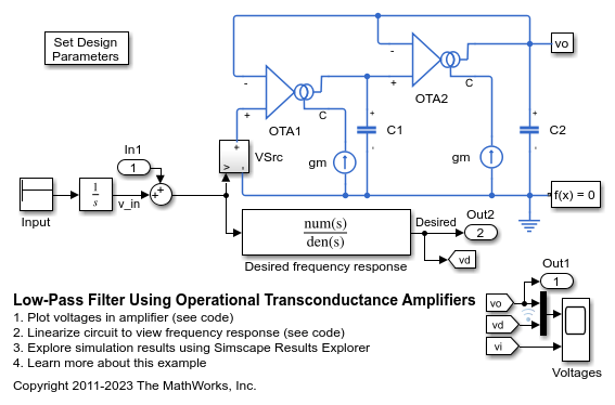 Low-Pass Filter Using Operational Transconductance Amplifiers