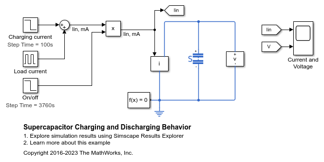 Supercapacitor Charging and Discharging Behavior