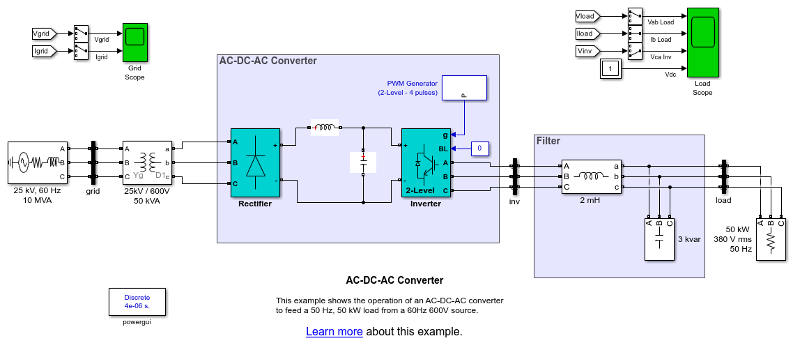 AC/DC/AC Converter MATLAB & Simulink MathWorks India