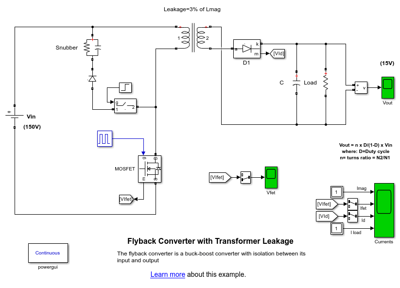 Flyback Converter with Transformer Leakage