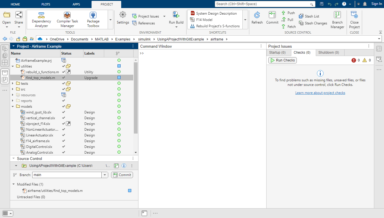 Using a Project with Git