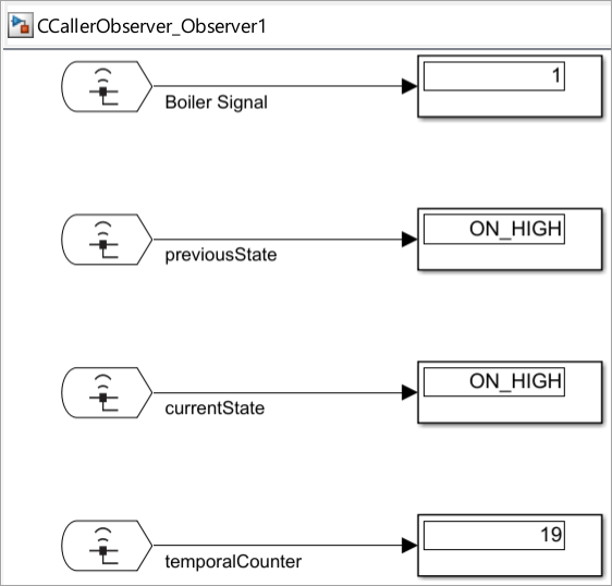 Simulate the model and access the global variable value.