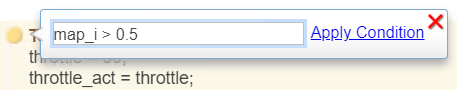 Dialog for specifying breakpoint condition