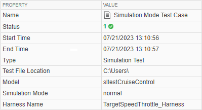 Simulation results showing the simulation mode is normal.