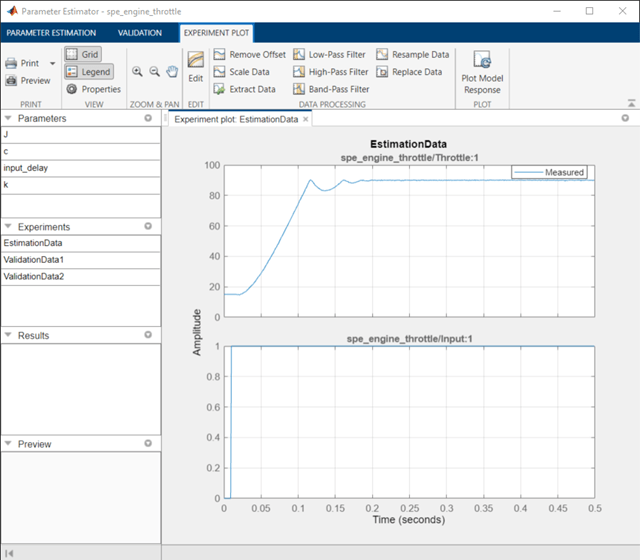 How to Estimate Model Parameters from Test Data with Simulink