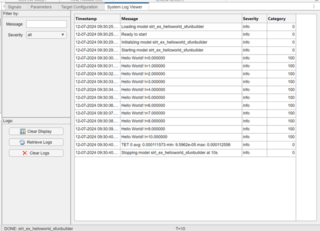 Hello World! Example External Code Integration for Simulink Real-Time