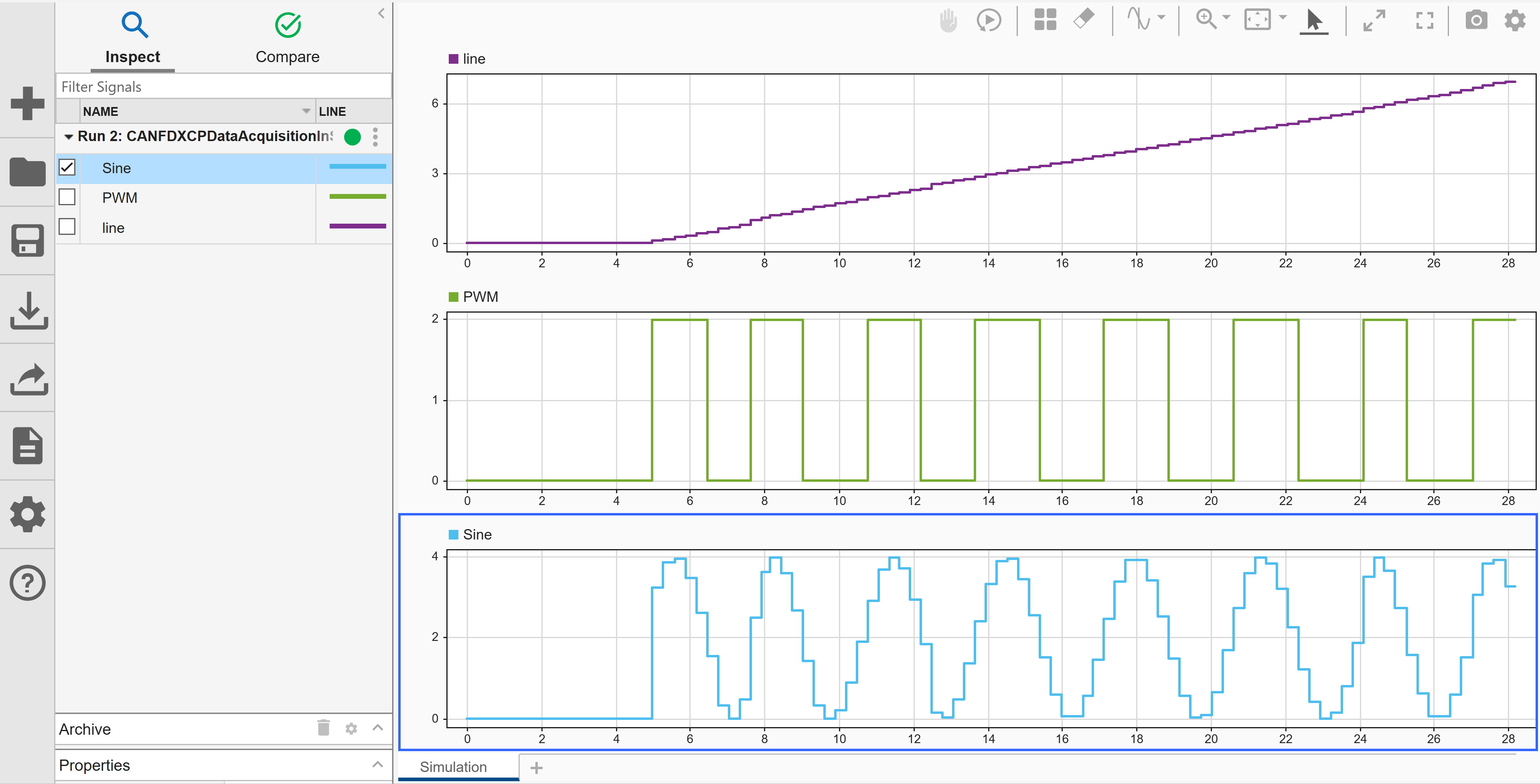 Perform XCP Data Acquisition over CAN FD in Simulink