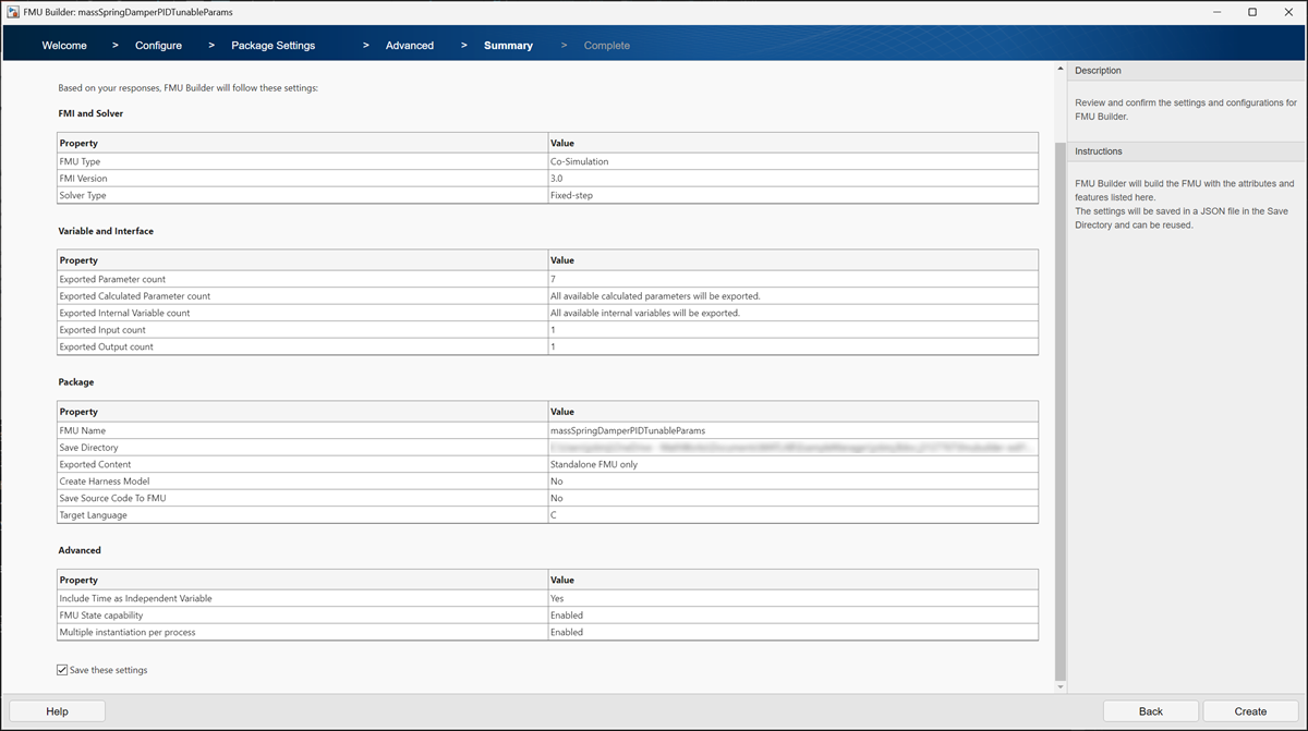 FMU Builder summary