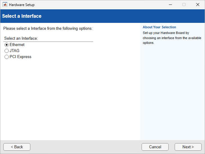 Select an Interface