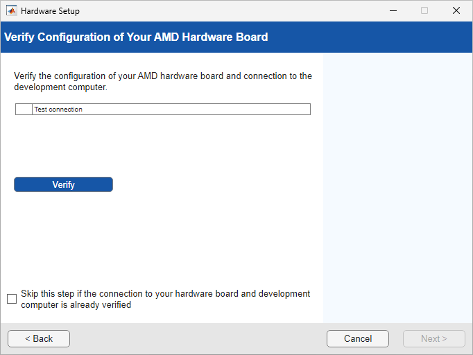 Verify Configuration of Hardware Board