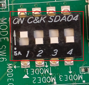 ZCU102 SW6 Switch Position