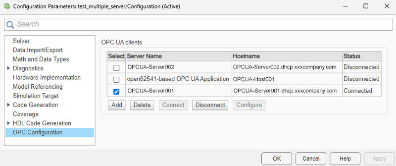 OPC UA Client Connected