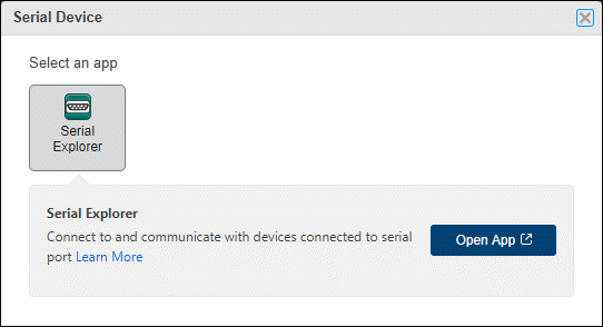 Serial device in Hardware Manager.