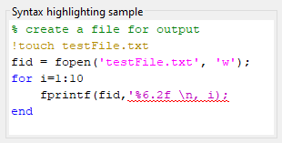 Syntax highlighting sample showing strings in magenta and unterminated strings in purple