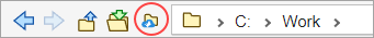 Current Folder toolbar showing the MATLAB Drive button circled in red