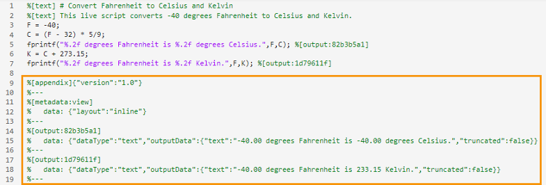Live Code File Format (.m) - MATLAB & Simulink