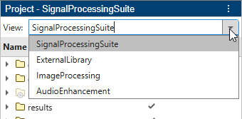 The View option shows all referenced projects in the project hierarchy.