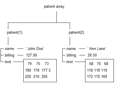 Data structure of patient information