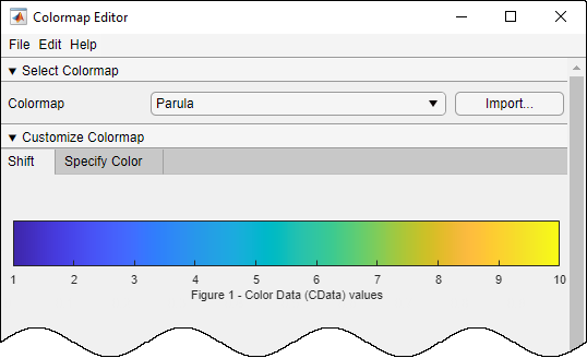 Colormap Editor window